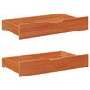 vidaXL Sof&aacute; cama con cabecera 3 pcs Marr&oacute;n cera Madera de Pino Macizo