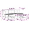 vidaXL Conjunto de Sof&aacute;s de Jard&iacute;n 5 pcs Marr&oacute;n Cera Pino macizo
