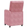 vidaXL Sillas de Comedor con Ruedas 2 pcs Rosa 58 x 67 x 97 cm