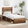 vidaXL Estructura de cama con cabecera Madera vieja 75 x 190 cm