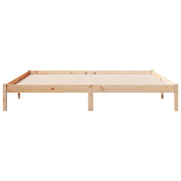 vidaXL Cama extralarga sin colch&oacute;n madera maciza de pino 180x210 cm