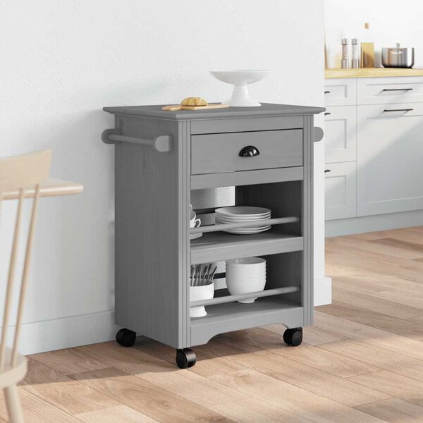 vidaXL Carrito de cocina BODO gris 67,5x45x80 cm
