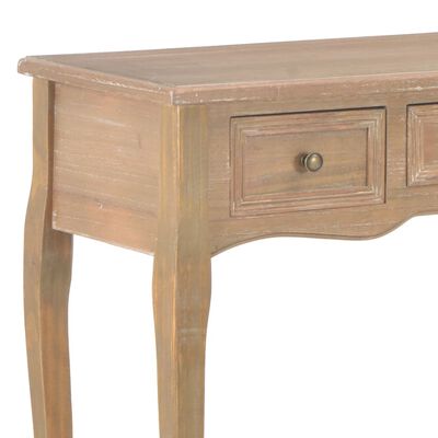 280047 vidaXL Dressing Console Table with 3 Drawers Brown