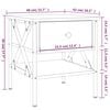 vidaXL Mesita de noche madera de ingenier&iacute;a roble ahumado 40x42x45 cm