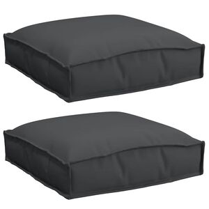 vidaXL Coj&iacute;n 2 uds. Tela Oxford Negro 40 x 40 x 8 cm