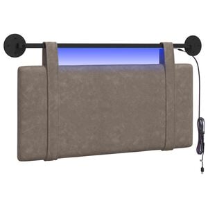 vidaXL Cabecero colgante Gris PU antiguo