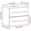 vidaXL Gabinete de Lavabo para Ba&ntilde;o con caj&oacute;n 2 pcs Madera Vieja