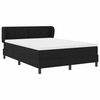 vidaXL Cama tipo Box Spring con colch&oacute;n Negro 140 x 190 cm tela