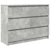 vidaXL Aparador de madera de ingenier&iacute;a gris hormig&oacute;n 100x35x76 cm