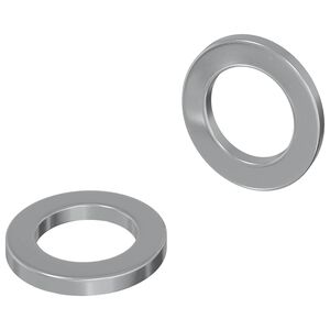 vidaXL Arandelas 2 uds. Plateado 10 x 10 x 1,2 mm Acero