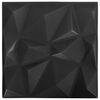 vidaXL Paneles de pared 24 pcs Negro Diamante 50 x 50 cm Espuma XPS