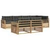 vidaXL Conjunto de sof&aacute;s de exterior 7 uds. Blanco y Antracita