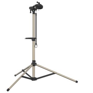 vidaXL Soporte reparaci&oacute;n de bicicletas plegable aluminio 120-165 cm