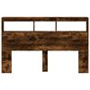 vidaXL Cabecero de cama con luz LED roble ahumado 160x17x102 cm