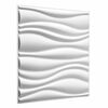 vidaXL Paneles de pared 4 uds. 50 x 50 cm Blanco