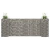 vidaXL Jardinera de gaviones forma de H alambre de acero 260x40x100 cm