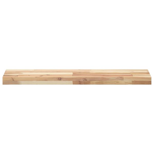 vidaXL Estantes flotantes 3 uds madera acacia sin tratar 80x20x4 cm