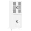 vidaXL Aparador alto madera contrachapada blanco 69,5x34x180 cm