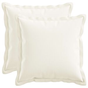 vidaXL Funda de almohada 2 pcs HOUTEN Blanco 30 x 30 cm Lino Sint&eacute;tico