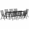vidaXL Conjunto de Comedor de Jard&iacute;n 9 pcs Antracita