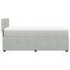 vidaXL Cama box spring con colch&oacute;n terciopelo gris claro 90x190 cm