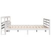 vidaXL Estructura de cama con cabecero sin colch&oacute;n blanco 180x200 cm