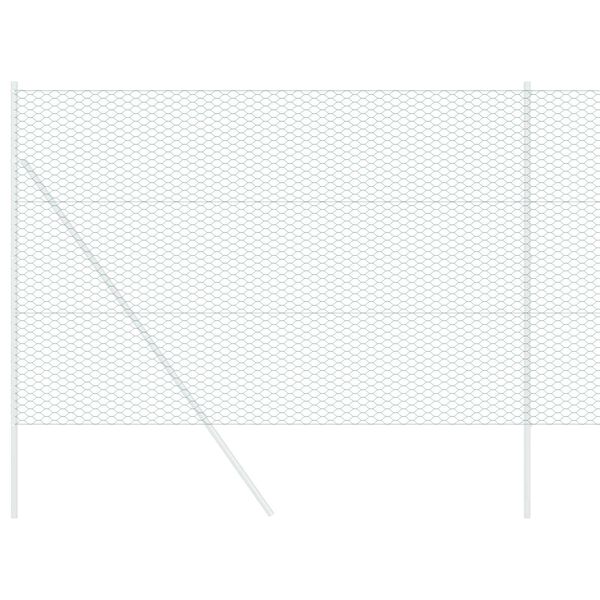 vidaXL Cerca Hexagonal Verde 1.6 x 10 m Acero