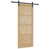 vidaXL Puerta Corredera Natural 86 x 211 cm Madera de Pino Maciza