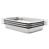 vidaXL Bandejas Gastronorm 4 unidades GN 1/1 65 mm acero inoxidable