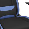 vidaXL Silla gaming de masaje tela negro y azul