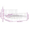 vidaXL Estructura cama sin colch&oacute;n con estribo metal negro 160x200 cm