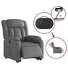 vidaXL Sill&oacute;n reclinable elevable el&eacute;ctrico de cuero sint&eacute;tico gris