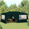 vidaXL Carpa profesional para fiestas con paredes verde 90 g/m² 4x6 m
