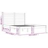 vidaXL Estructura de cama doble sin colch&oacute;n madera maciza blanco