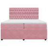 vidaXL Cama box spring con colch&oacute;n terciopelo rosa 200x200 cm