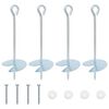 vidaXL Ancla de tierra 4 pcs Plateado &Oslash;10 x 30 cm Metal galvanizado