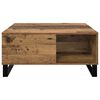 vidaXL Mesa de Caf&eacute; Madera envejecida 80 x 80 x 36,5 cm