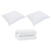 vidaXL Edredón con almohadas con almohada 3 pcs Microfibra