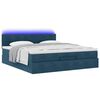 vidaXL Estructura de cama otomana con colch&oacute;n azul oscuro 160x200 cm