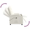 vidaXL Sill&oacute;n reclinable el&eacute;ctrico de cuero sint&eacute;tico blanco crema