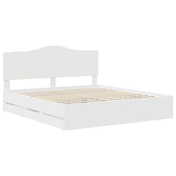 vidaXL Estructura de cama con caj&oacute;n 200 x 200 cm Madera Ingenieril