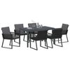 vidaXL Conjunto de Comedor de Jard&iacute;n 7 pcs Antracita rat&aacute;n sint&eacute;tico