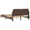 vidaXL Estructura de cama sin colchón Zadar cuero sintético marrón 140x190cm