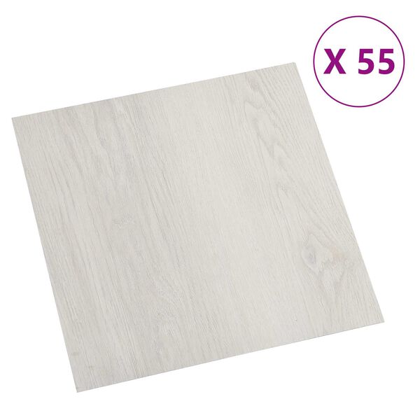 vidaXL Tableros de Suelo 55 pcs Beige 5,11 m&sup2; PVC