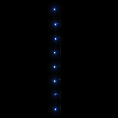 vidaXL Cadena de luces con 400 LED 8 efectos luminosos azul 40 m