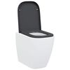 vidaXL Asiento de WC Antracita 44,5 x 35 x 3,6 cm Duroplast