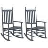 vidaXL Mecedoras con asiento curvo 2 uds madera &aacute;lamo maciza gris