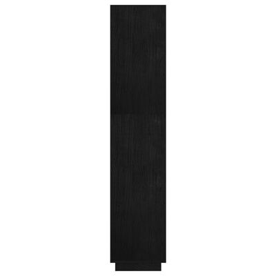 vidaXL Estantería/divisor de espacios madera pino negro 60x35x167 cm