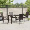 vidaXL Conjunto de Comedor de Jard&iacute;n 5 pcs Marr&oacute;n