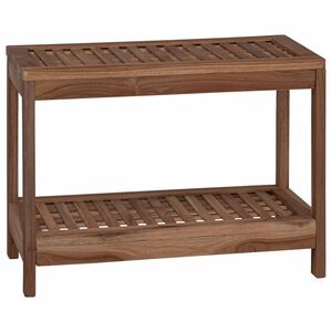 vidaXL Mesa Lateral de Ba&ntilde;o con almacenamiento Natural 60 x 30 x 45 cm